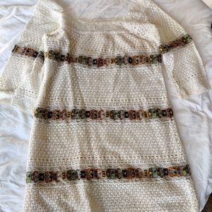 Calypso St. Barth Lace Cream Dress